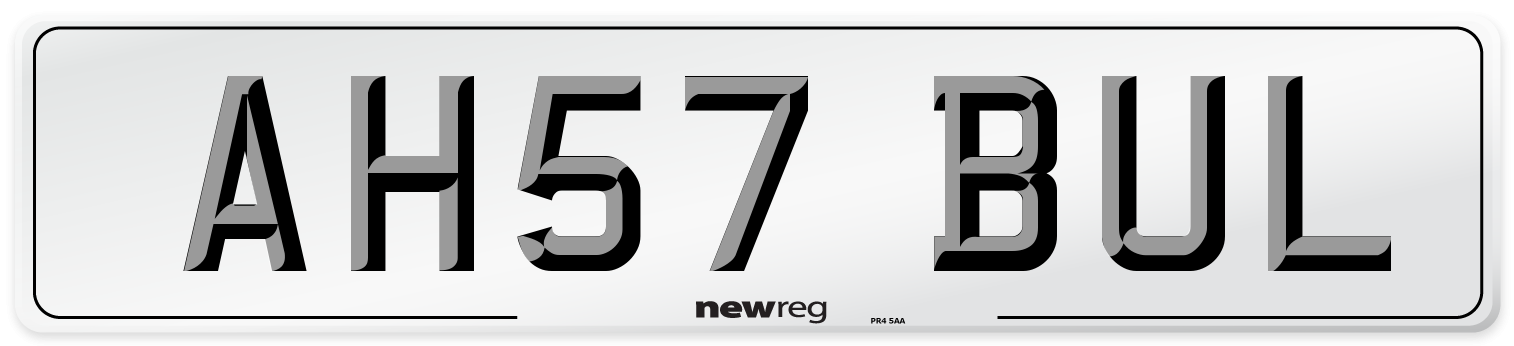 AH57 BUL Number Plate from New Reg